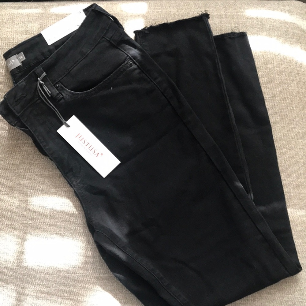 NWT Black Distressed Jeans